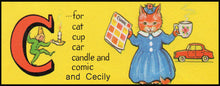 Load image into Gallery viewer, Personalised Vintage Alphabet birthday cards